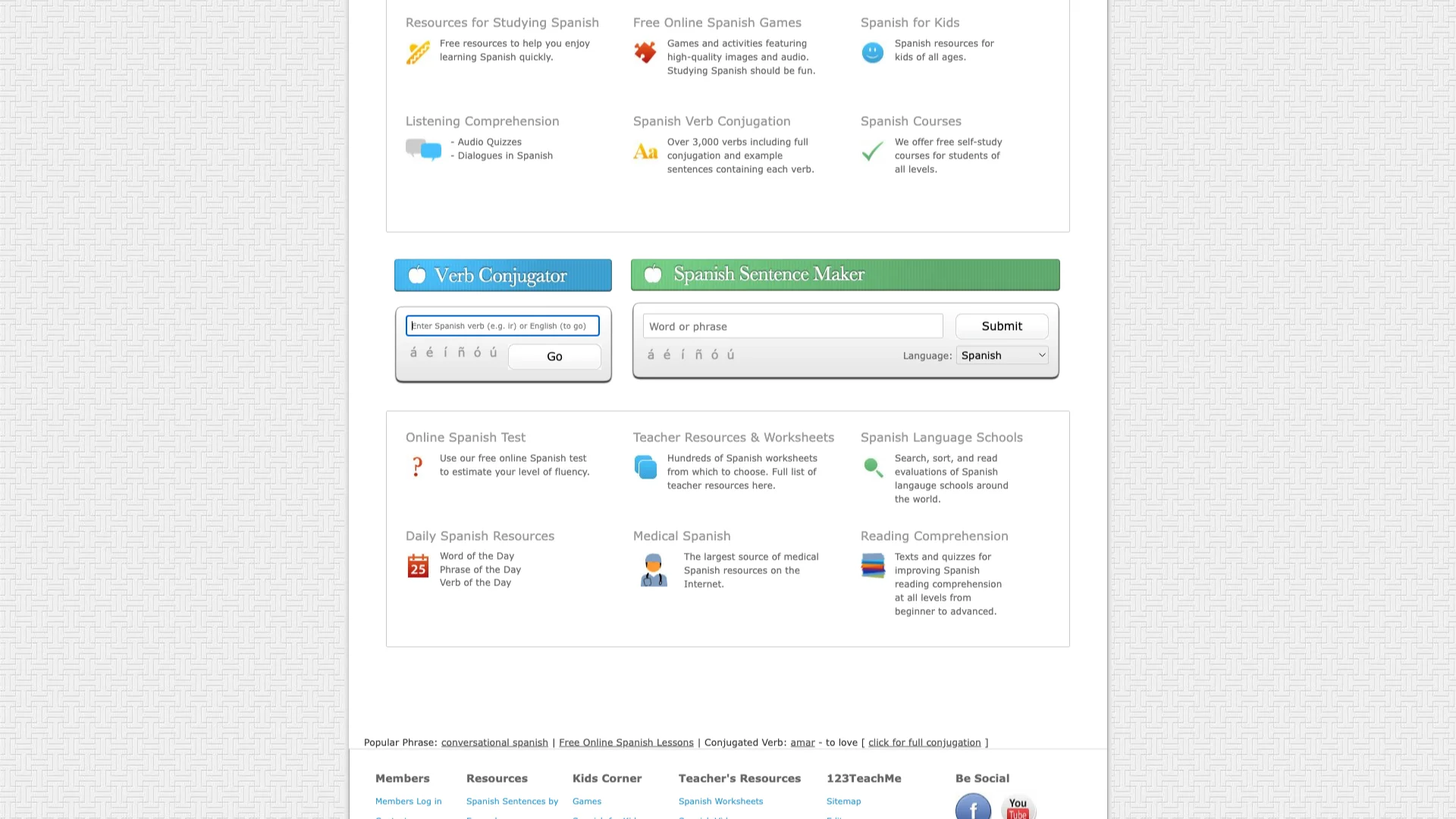 Screenshot of 123TeachMe