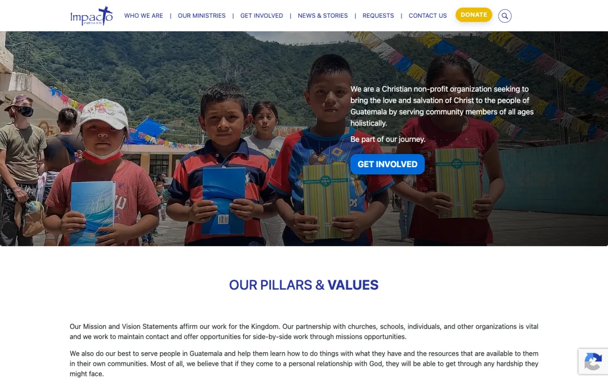 Screenshot of Impacto Ministry