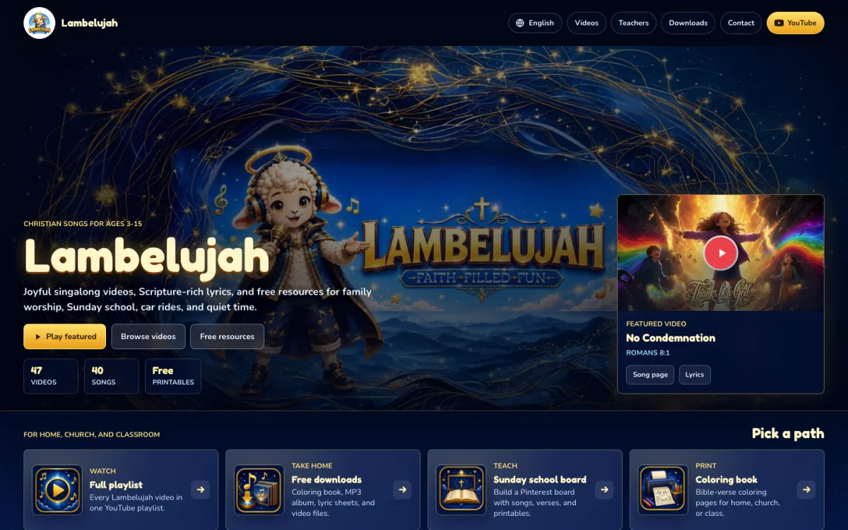 Screenshot of Lambelujah