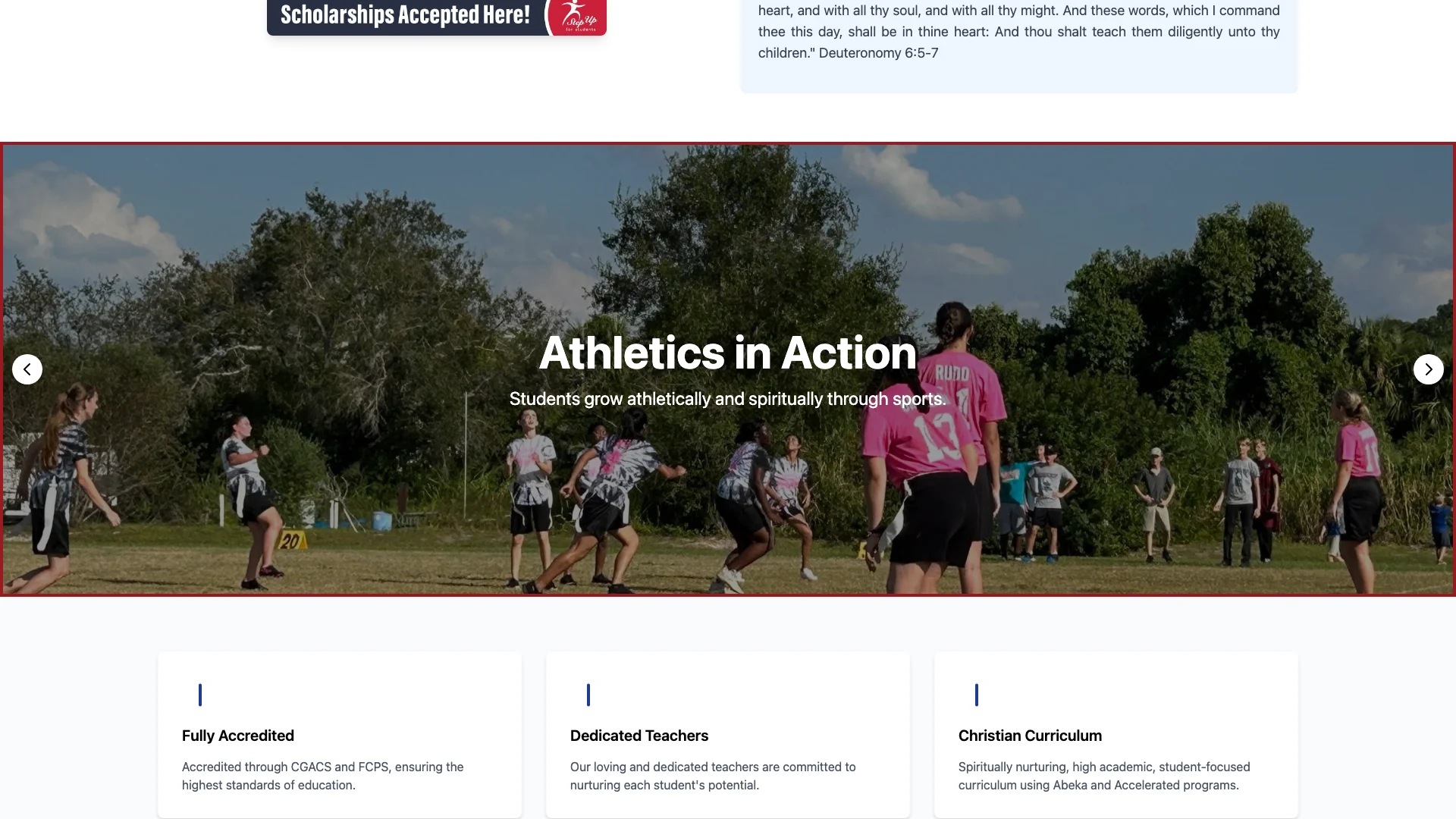 Screenshot of Sonshine Christian Academy